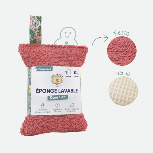 Éponge lavable - rouge